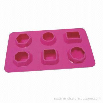 Silicone ice cube tray, diamond and gem shape